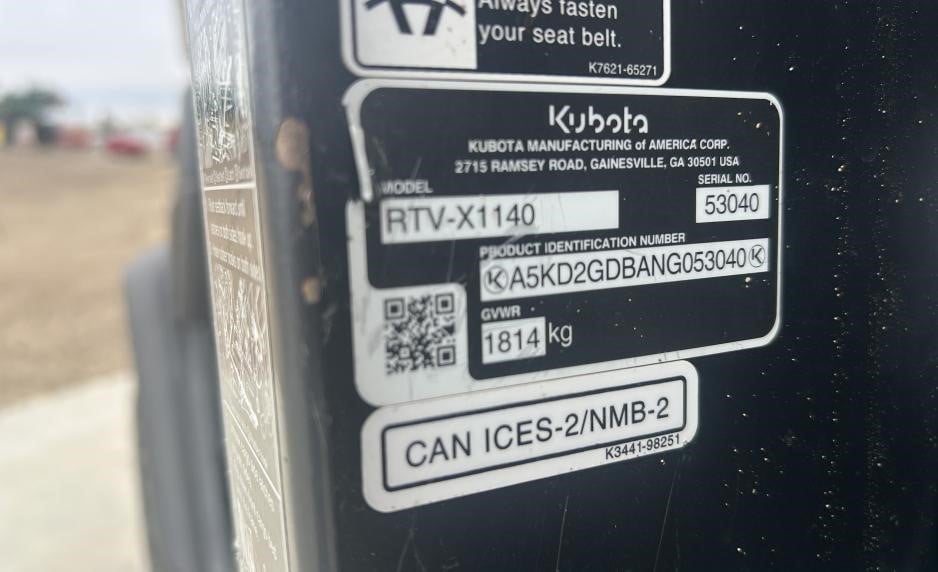 2023 Kubota RTV-X1140W