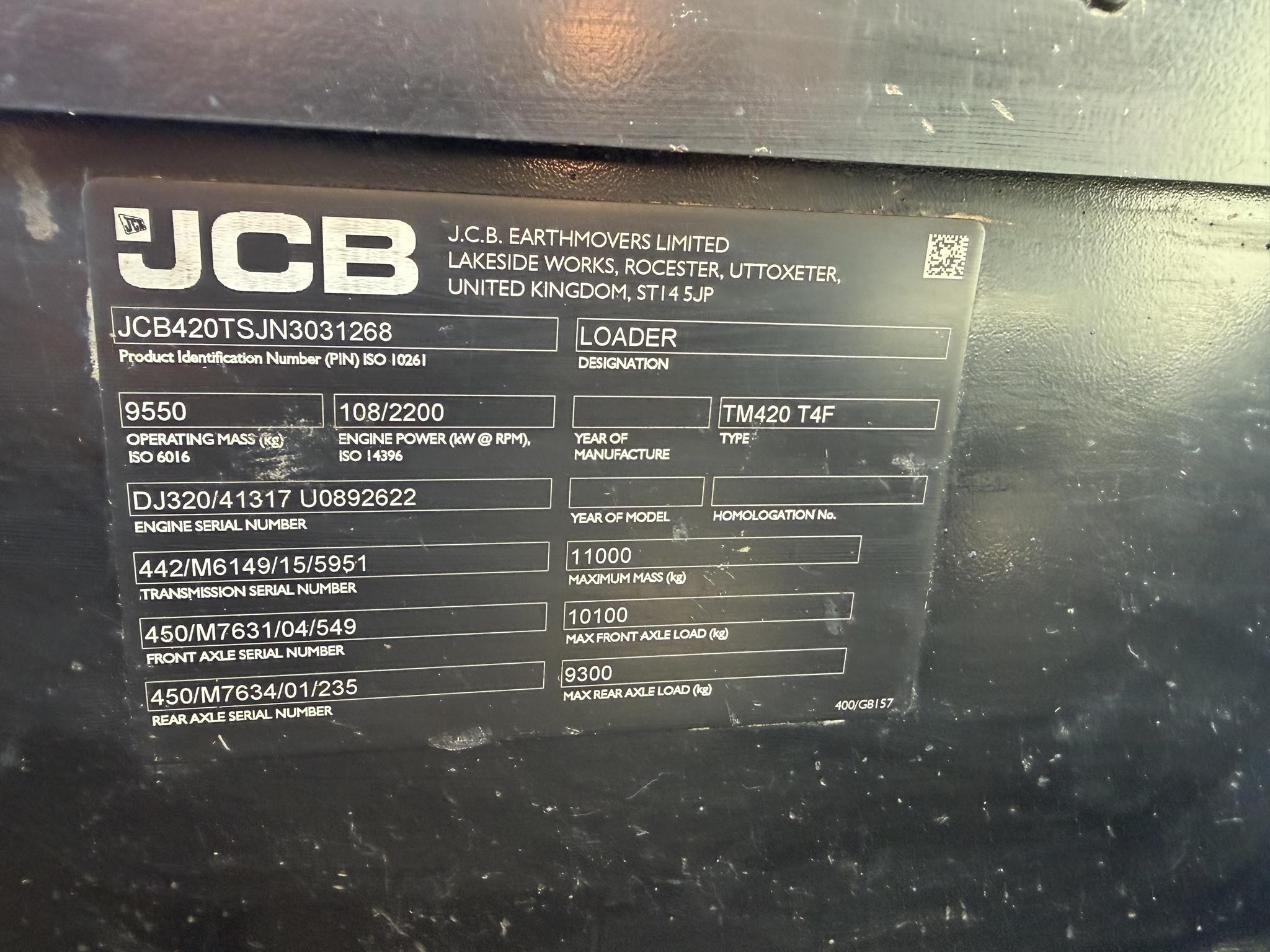 2022 Jcb TM420