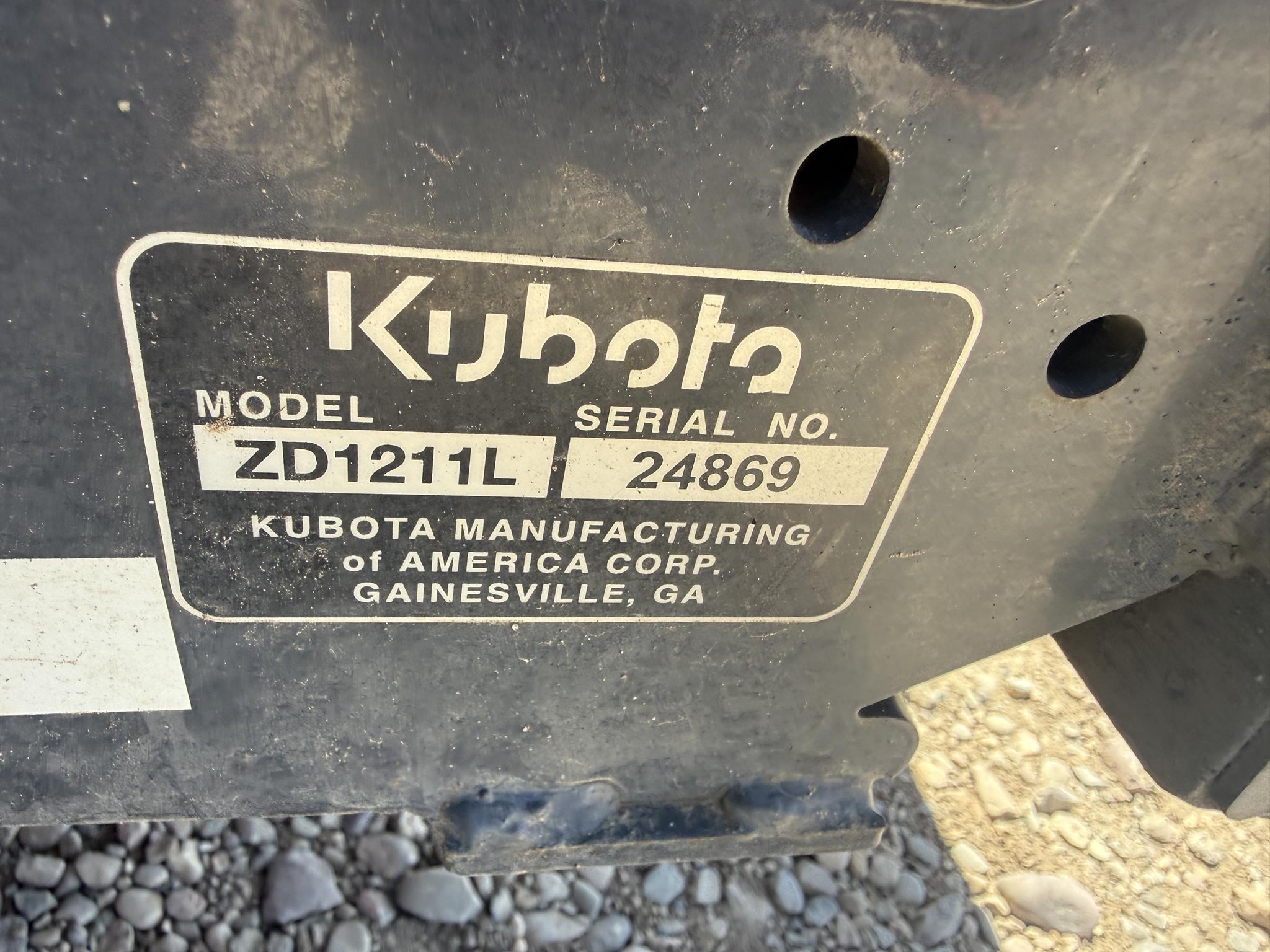 2019 Kubota ZD1211