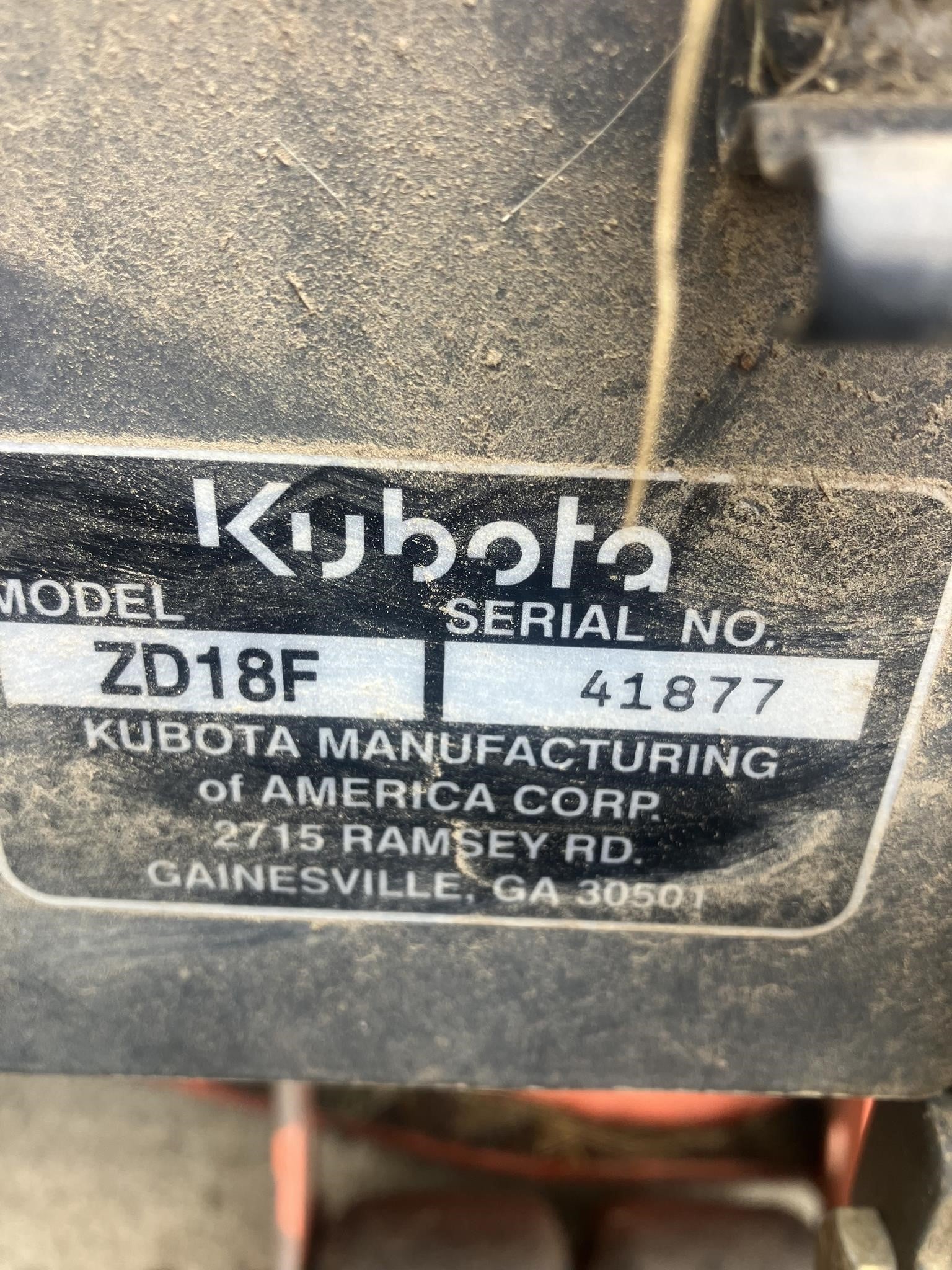 2004 Kubota ZD18
