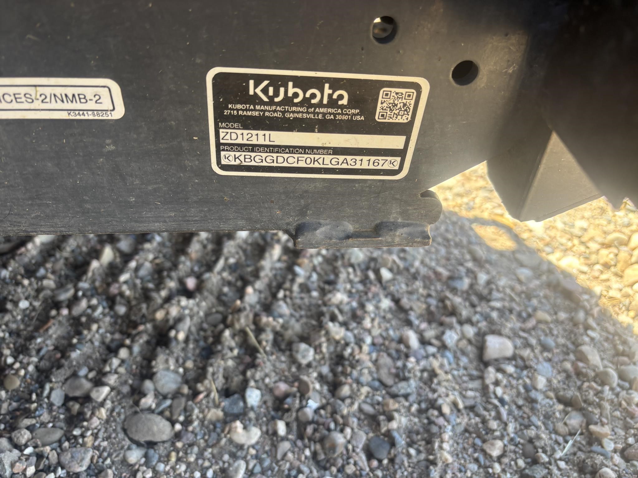 2020 Kubota ZD1211L