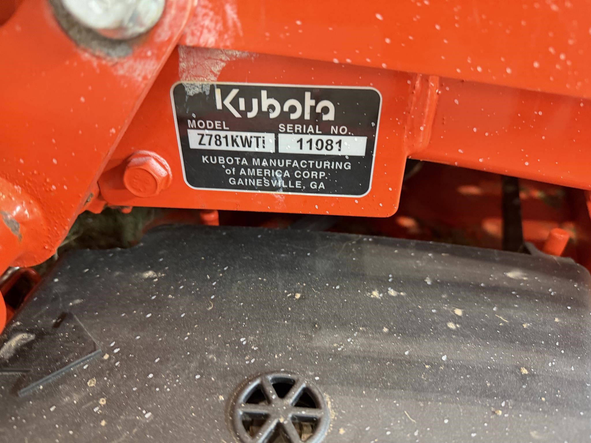 2019 Kubota Z781I