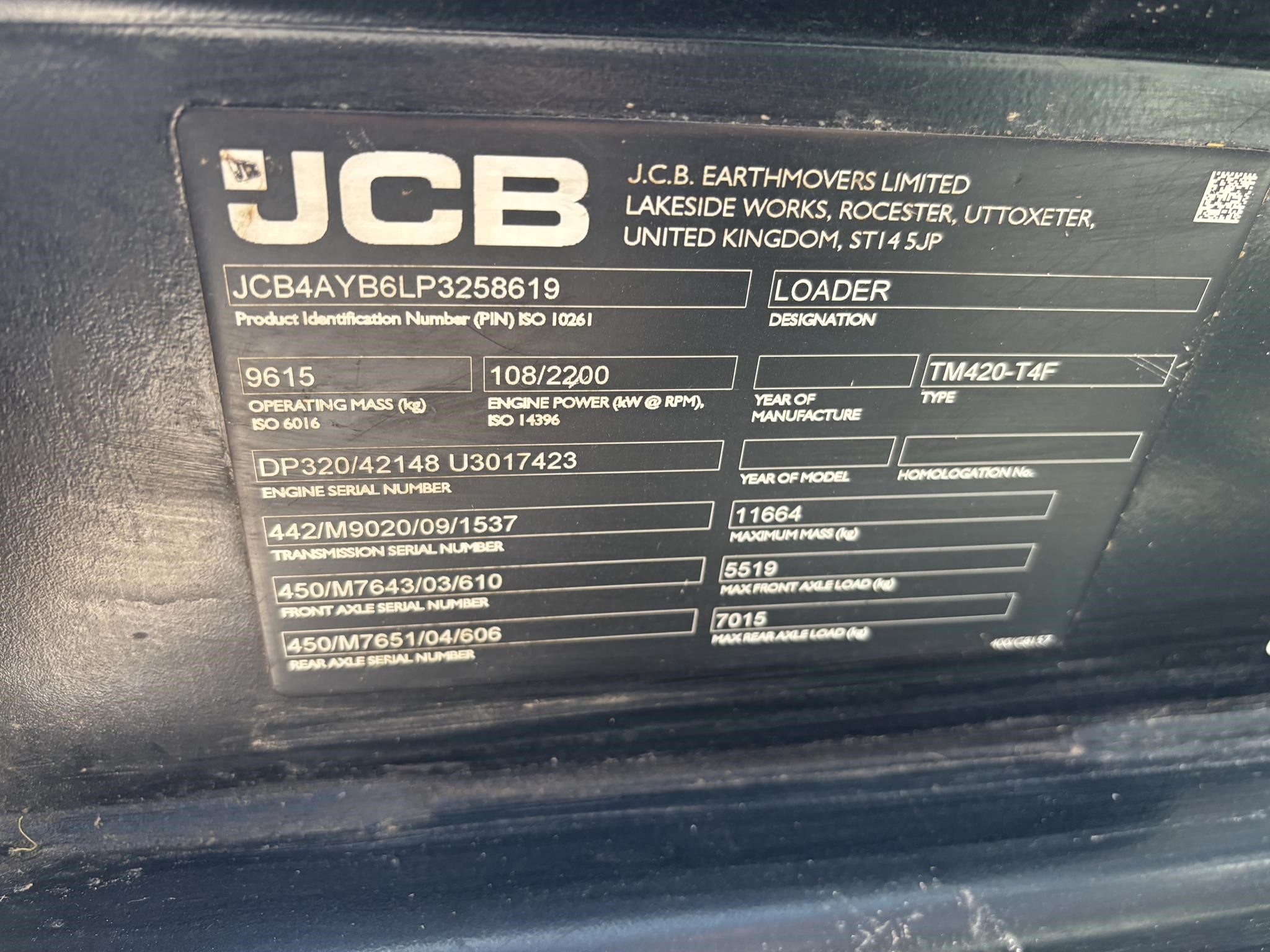 2024 Jcb TM420